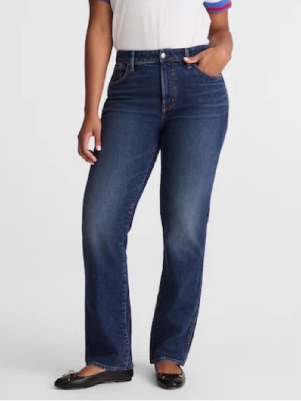 Madewell The Curvy Longline Straight Leg Jeans